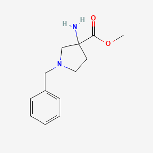 Methyl 3-amino-1-benzylpyrrolidine-3-carboxylate chemical structure (CAS 145602-88-6)