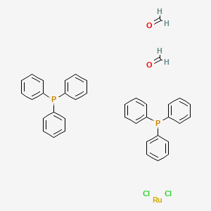 Dichlorodicarbonylbis(triphenylphosphine)ruthenium(II) chemical structure (CAS 14564-35-3)