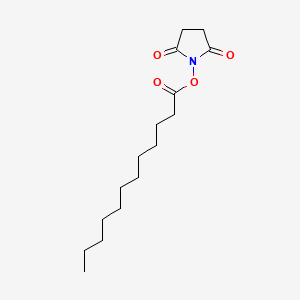 2,5-Dioxopyrrolidin-1-yl dodecanoate chemical structure (CAS 14565-47-0)