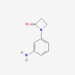 1-(3-Aminophenyl)azetidin-2-one chemical structure (CAS 1456595-12-2)