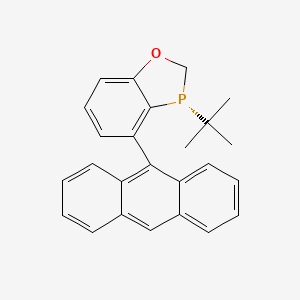 (R)-4-(Anthracen-9-yl)-3-(tert-butyl)-2,3-dihydrobenzo[d][1,3]oxaphosphole chemical structure (CAS 1456816-37-7)