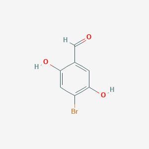 4-Bromo-2,5-dihydroxybenzaldehyde chemical structure (CAS 1456821-61-6)