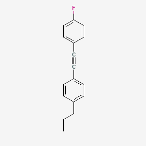 1-Fluoro-4-((4-propylphenyl)ethynyl)benzene chemical structure (CAS 145698-32-4)