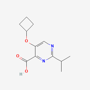 5-Cyclobutoxy-2-isopropylpyrimidine-4-carboxylic acid chemical structure (CAS 1457497-47-0)