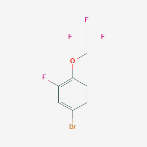 4-Bromo-2-fluoro-1-(2,2,2-trifluoroethoxy)benzene chemical structure (CAS 145767-77-7)