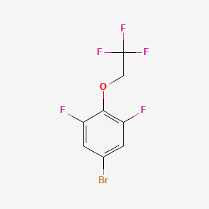 5-Bromo-1,3-difluoro-2-(2,2,2-trifluoroethoxy)benzene chemical structure (CAS 145767-78-8)