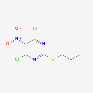 4,6-Dichloro-5-nitro-2-(propylthio)pyrimidine chemical structure (CAS 145783-14-8)