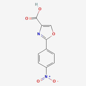 2-(4-Nitrophenyl)oxazole-4-carboxylic acid chemical structure (CAS 1457898-81-5)
