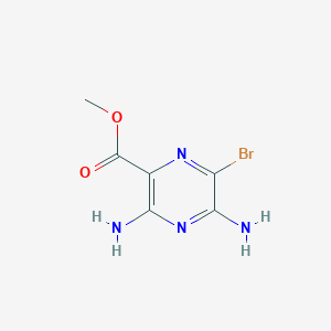 Methyl 3,5-diamino-6-bromopyrazine-2-carboxylate chemical structure (CAS 1458-20-4)