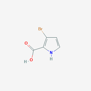 3-Bromo-1H-pyrrole-2-carboxylic acid chemical structure (CAS 145821-55-2)