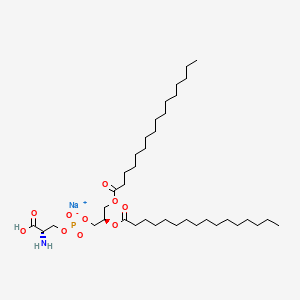 (2S)-2-Amino-3-((((R)-2,3-bis(palmitoyloxy)propoxy)(hydroxy)phosphoryl)oxy)propanoic acid monosodium salt chemical structure (CAS 145849-32-7)