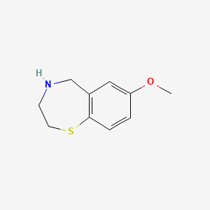 7-Methoxy-2,3,4,5-tetrahydrobenzo[f][1,4]thiazepine chemical structure (CAS 145903-31-7)