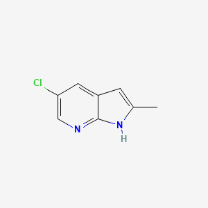 5-Chloro-2-methyl-1H-pyrrolo[2,3-b]pyridine chemical structure (CAS 145934-81-2)