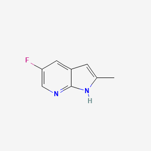 5-Fluoro-2-methyl-1H-pyrrolo[2,3-b]pyridine chemical structure (CAS 145934-92-5)
