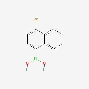 (4-Bromonaphthalen-1-yl)boronic acid chemical structure (CAS 145965-14-6)
