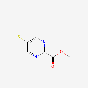 Methyl 5-(methylthio)pyrimidine-2-carboxylate chemical structure (CAS 1459749-04-2)