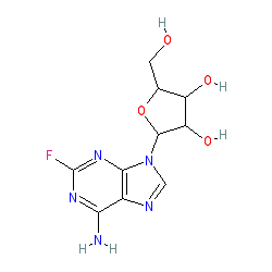 (2R,3R,4S,5R)-2-(6-Amino-2-fluoro-9H-purin-9-yl)-5-(hydroxymethyl)tetrahydrofuran-3,4-diol chemical structure (CAS 146-78-1)
