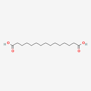 Pentadecanedioic acid chemical structure (CAS 1460-18-0)
