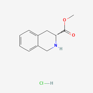(R)-Methyl 1,2,3,4-tetrahydroisoquinoline-3-carboxylate hydrochloride chemical structure (CAS 146074-43-3)