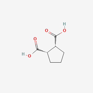 cis-Cyclopentane-1,2-dicarboxylic acid chemical structure (CAS 1461-96-7)