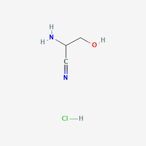 2-Amino-3-hydroxypropanenitrile hydrochloride chemical structure (CAS 1461707-49-2)