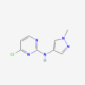 4-Chloro-N-(1-methyl-1H-pyrazol-4-yl)pyrimidin-2-amine chemical structure (CAS 1462286-01-6)