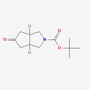 cis-tert-Butyl 5-oxohexahydrocyclopenta[c]pyrrole-2(1H)-carboxylate chemical structure (CAS 146231-54-1)