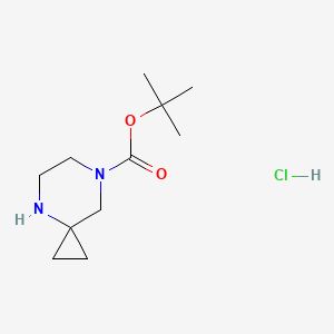 tert-Butyl 4,7-diazaspiro[2.5]octane-7-carboxylate hydrochloride chemical structure (CAS 1462383-16-9)