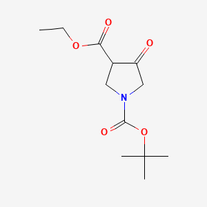 1-tert-Butyl 3-ethyl 4-oxopyrrolidine-1,3-dicarboxylate chemical structure (CAS 146256-98-6)