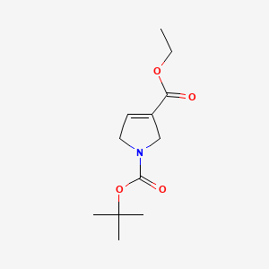 Ethyl N-Boc-2,5-dihydropyrrole-3-carboxylate chemical structure (CAS 146257-00-3)