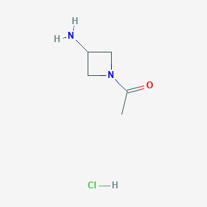 1-(3-Aminoazetidin-1-yl)ethanone hydrochloride chemical structure (CAS 1462921-50-1)