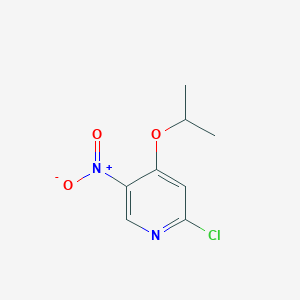 2-Chloro-4-isopropoxy-5-nitropyridine chemical structure (CAS 1462950-90-8)