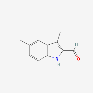 3,5-Dimethyl-1H-indole-2-carbaldehyde chemical structure (CAS 1463-67-8)