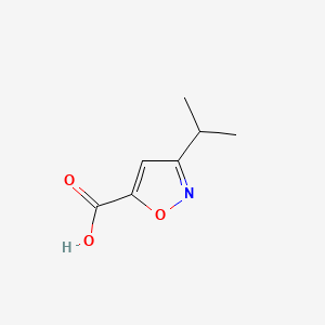 3-Isopropylisoxazole-5-carboxylic acid chemical structure (CAS 14633-22-8)