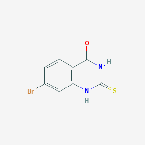 7-Bromo-2-mercaptoquinazolin-4(3H)-one chemical structure (CAS 1463501-47-4)