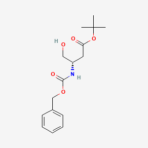 (S)-tert-Butyl 3-(((benzyloxy)carbonyl)amino)-4-hydroxybutanoate chemical structure (CAS 146398-02-9)