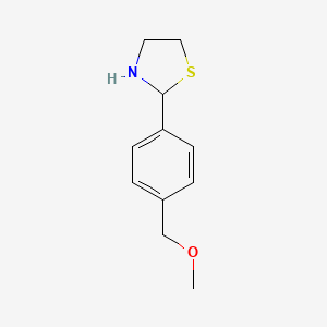 2-(4-(Methoxymethyl)phenyl)thiazolidine chemical structure (CAS 1463990-85-3)