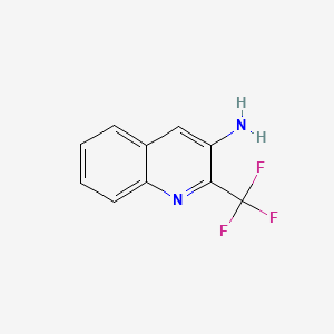 2-(Trifluoromethyl)quinolin-3-amine chemical structure (CAS 1464091-60-8)