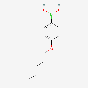(4-Pentyloxyphenyl)boronic acid chemical structure (CAS 146449-90-3)