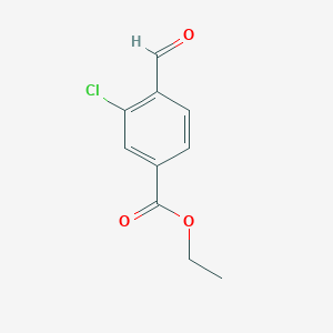 Ethyl 3-chloro-4-formylbenzoate chemical structure (CAS 1465327-51-8)