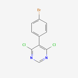 5-(4-Bromophenyl)-4,6-dichloropyrimidine chemical structure (CAS 146533-41-7)