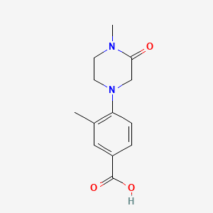 3-Methyl-4-(4-methyl-3-oxopiperazin-1-yl)benzoic acid chemical structure (CAS 1465465-41-1)