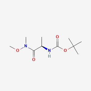 (R)-tert-Butyl (1-(methoxy(methyl)amino)-1-oxopropan-2-yl)carbamate chemical structure (CAS 146553-06-2)
