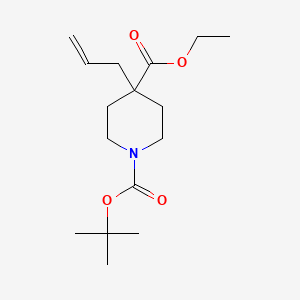 Ethyl 1-Boc-4-allyl-4-piperidinecarboxylate chemical structure (CAS 146603-99-8)