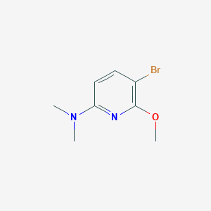 5-Bromo-6-methoxy-N,N-dimethylpyridin-2-amine chemical structure (CAS 1467061-96-6)
