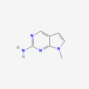 7-Methyl-7H-pyrrolo[2,3-d]pyrimidin-2-amine chemical structure (CAS 1467103-13-4)