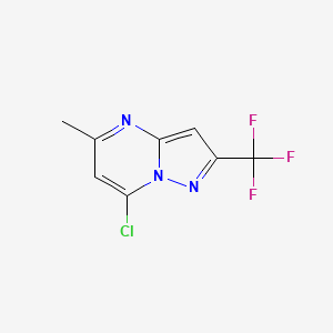 7-Chloro-5-methyl-2-(trifluoromethyl)pyrazolo[1,5-a]pyrimidine chemical structure (CAS 1467492-14-3)