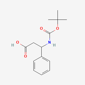 Boc-DL-β-Phe-OH chemical structure (CAS 14676-01-8)