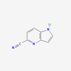 1H-Pyrrolo[3,2-b]pyridine-5-carbonitrile chemical structure (CAS 146767-63-7)