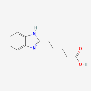 5-(1H-Benzo[d]imidazol-2-yl)pentanoic acid chemical structure (CAS 14678-78-5)